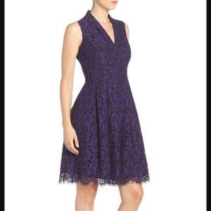 Purple Lace Sleeveless Vince Camuto Dress